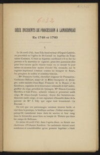 Processions à Landerneau : (deux incidents en 1748 et 1760) / Antoine Favé | Favé, Antoine