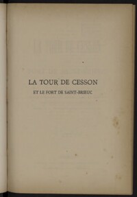 La tour de Cesson et le fort de Saint-Brieuc / Par J. Trévédy | Trévédy, Julien