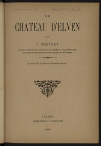 Le château d'Elven / Par J. Trévédy | Trévédy, Julien